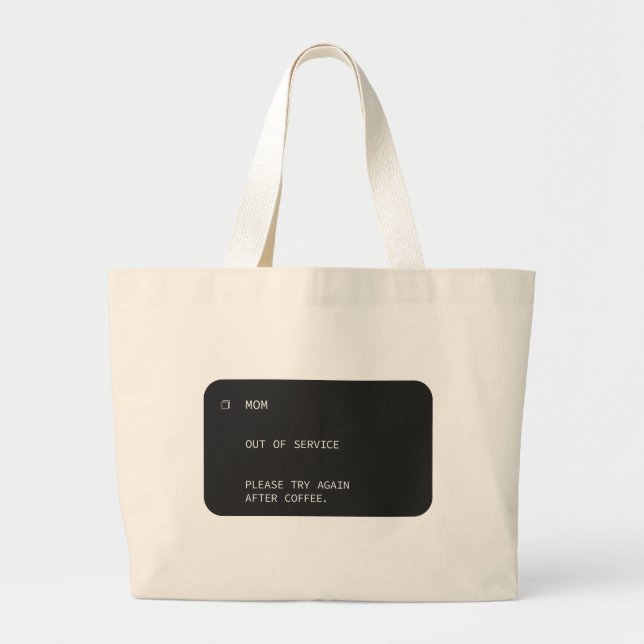 Rolig design för mammor utan kaffe jumbo tygkasse (Framsidan)