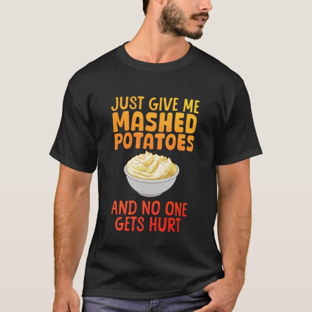 Rolig design för mosad potatis för män kvinnor Mos T Shirt (Framsida)