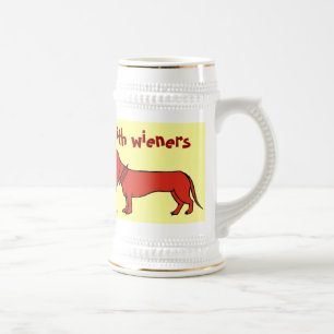 Rolig design för mugg för wienerhundöl