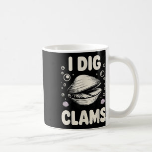 Rolig design för musselgrävning för män och kvinno kaffemugg