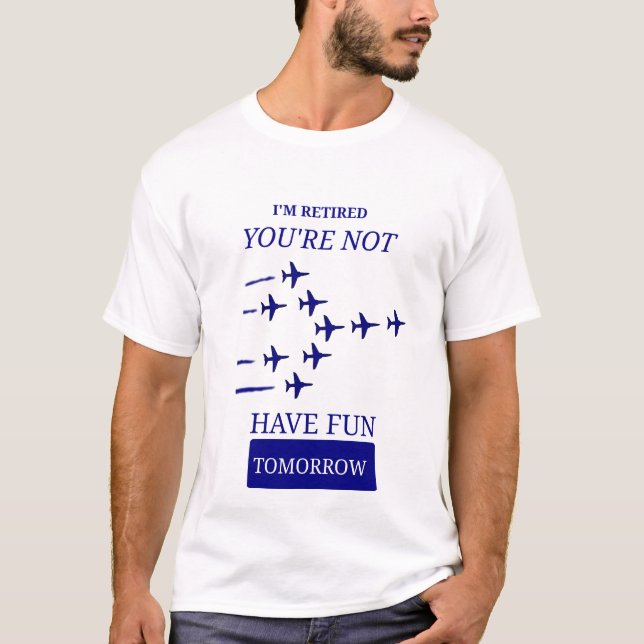 Rolig design för pensionerad stridspilot t shirt (Framsida)