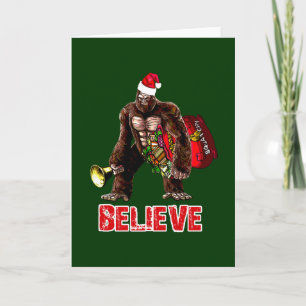 Rolig design för Sasquatch jultomtenjul Helgkort