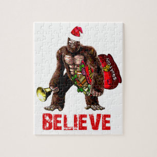 Rolig design för Sasquatch jultomtenjul Pussel