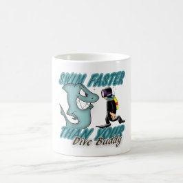 Rolig design för Scubadykkompis med hajen och Kaffemugg