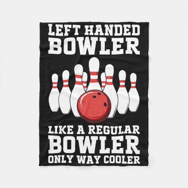 Rolig design för vänsterhänta bowlare för män och  fleecefilt (Framsidan)