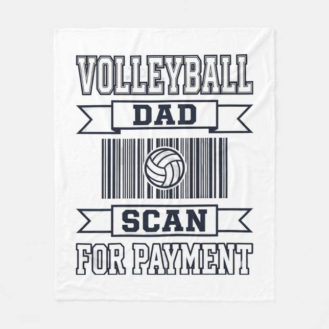 Rolig design för volleybollpappas skanning av beta fleecefilt (Framsidan)