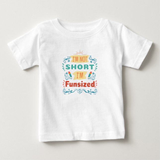Rolig design i gul, blå och röd färg t shirt (Framsida)