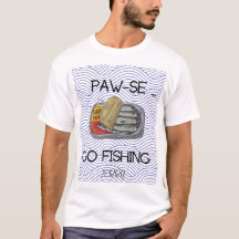Rolig design med fiskande katt och nautiskt tema