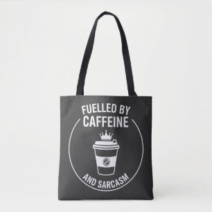 Rolig design med kaffekrydda och sarkasm tygkasse