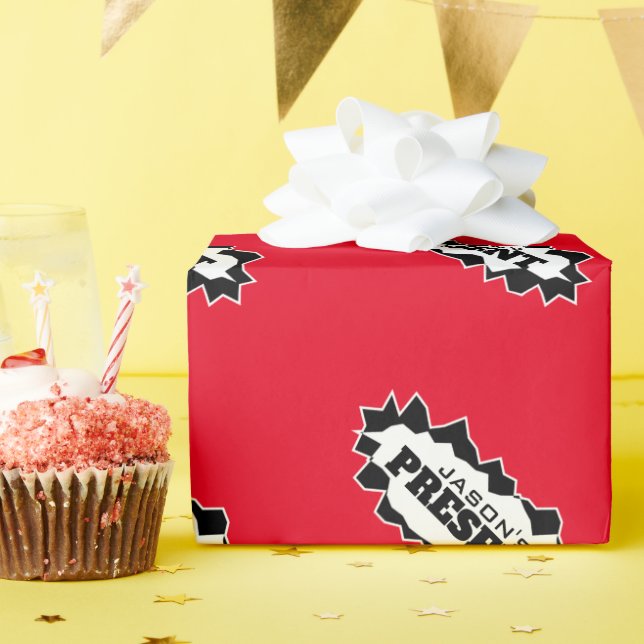 Rolig design med sönderriven hål personlig Holiday Presentpapper (Födelsedagsfest)