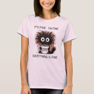 Rolig design på kaffemugg med kaffemonster - Det ä T Shirt