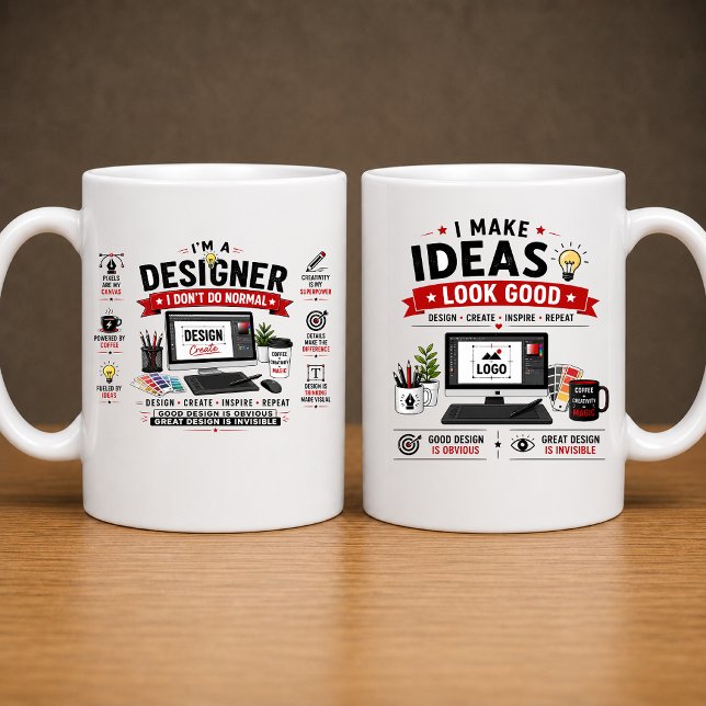 Rolig designermuggdesign | Grafisk designer kaffe Kaffemugg (Skapare uppladdad)