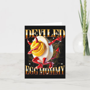Rolig Devilerad Ägg Mat Humor Dab Meme Design Kort