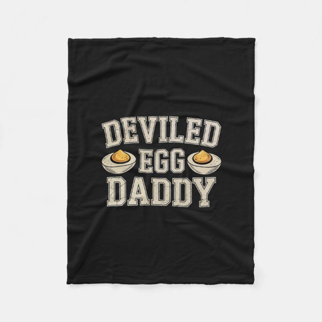 Rolig Devilerad Ägg Pappa Thanksgiving Middag Humo Fleecefilt (Framsidan)