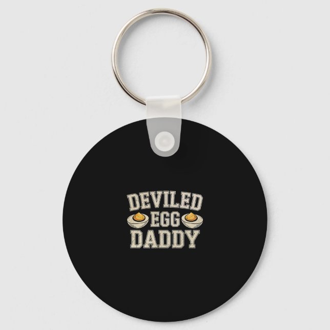 Rolig Devilerad Ägg Pappa Thanksgiving Middag Humo Nyckelring (Framsida)