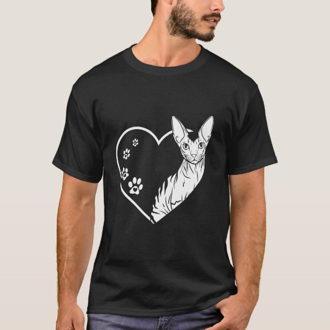 Rolig Devon Rex Pixie Katt Design för Kattälskare  T Shirt (Framsida)