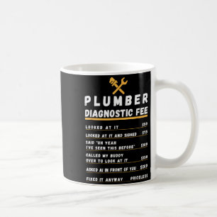 Rolig diagnostikavgift för rörmokare kaffemugg