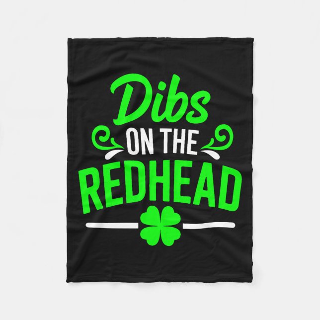 Rolig dibs på rödhårig irländsk st patricks day fleecefilt (Framsidan)