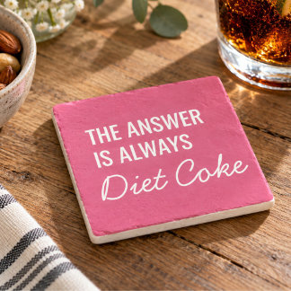 Rolig Diet Coke Läskedryck Dryck Humor Rosa Stenunderlägg