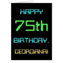 Rolig digital datortematisk 75-årsdag