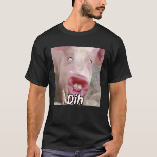 Rolig dih hjärnrot gen z Humor Griskött Meme dihh T Shirt