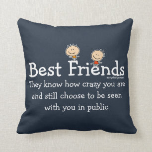 Rolig dikt för bästa vän kudde