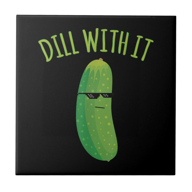 Rolig Dill med Det Gurka Puns Kakelplatta (Framsidan)