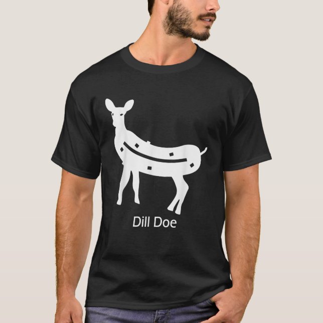 Rolig dilldö älgdill sylt naughty Dill Doe D T Shirt (Framsida)