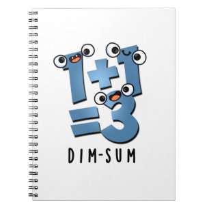 Rolig Dim Sum-matematik Mat Pun Anteckningsbok