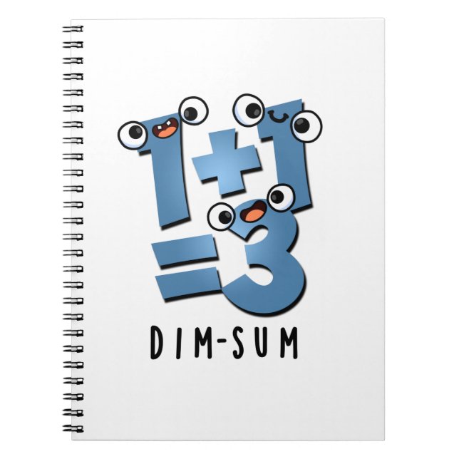 Rolig Dim Sum-matematik Mat Pun Anteckningsbok (Framsidan)