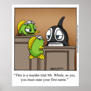 Rolig "dimmig nedersta" tecknadaffisch poster