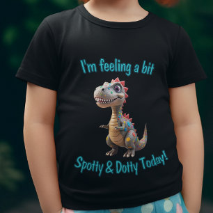 Rolig dino-prickig dag kul för barn t shirt