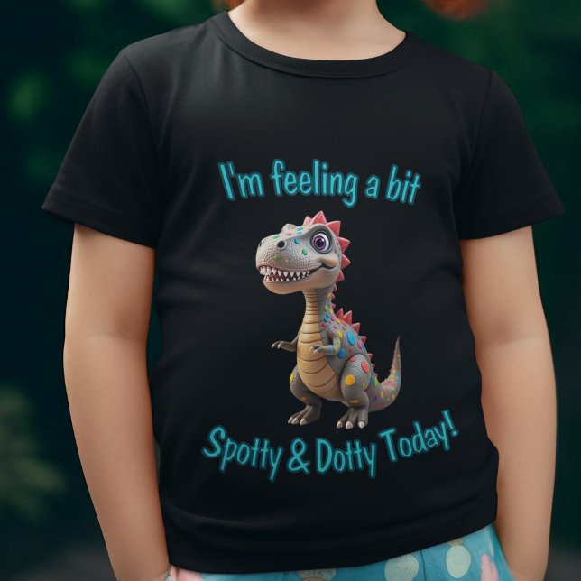 Rolig dino-prickig dag kul för barn t shirt (Skapare uppladdad)