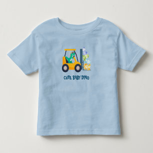 Rolig dino traktor Lastbil Födelsedag Skolpojke ba T Shirt