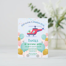 Rolig dinosaur Helikopter Födelsedagsfest DIY Namn