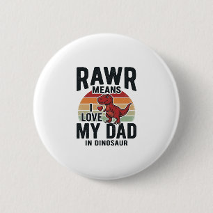 Rolig Dinosaur Papa RAWR Vintage T-Shift Design_1 Knapp