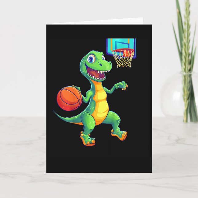 Rolig dinosaur skiss spelare design för barn kort (Framsida)