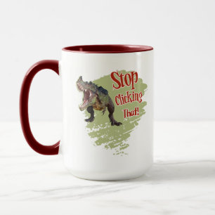 Rolig Dinosaur Stopp Klicka Mugg