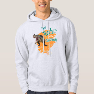 Rolig dinosaurie Bästa läraren i klassrummet Hoodie