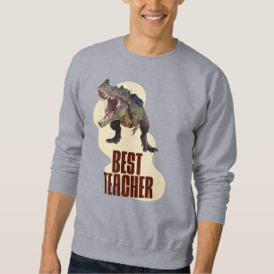Rolig dinosaurie Dino Bästa läraren Lång Ärmad Tröja