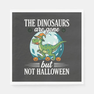 Rolig Dinosaurie Halloween Häxa Grafik Pappersservett