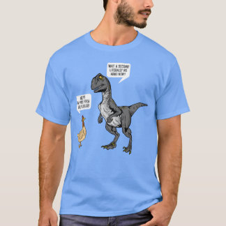 Rolig dinosaurie och kyckling angående kycklingcit t shirt