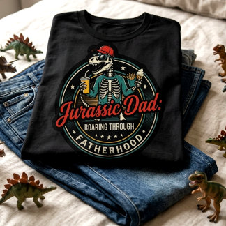 Rolig dinosaurie pappas dag t shirt