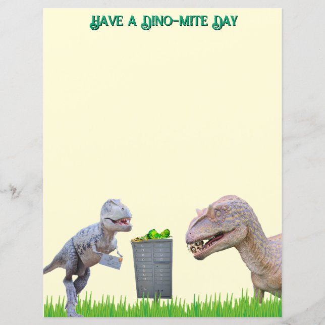 Rolig Dinosaurie Pappersvaror (Framsida)