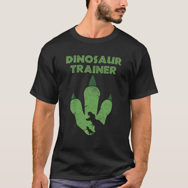 Rolig Dinosaurie Tränare T-shirt Present (Framsida)