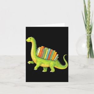 Rolig dinosauriebokälskare Bokälskare Läsning Böck Kort