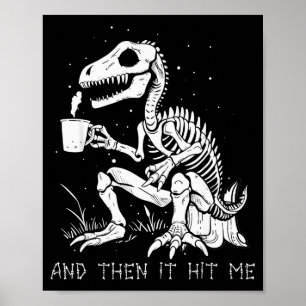 Rolig dinosaurieskelettdräkt Goth män kvinnor Hal Poster