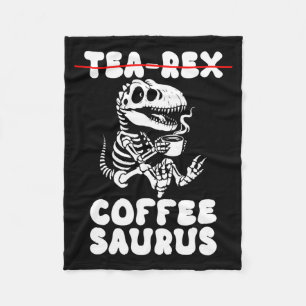 Rolig dinosaurieskelettkostym Goth Tea-Rex Fleecefilt