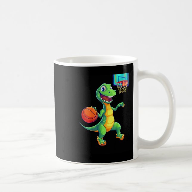 Rolig dinosaurlekdesign för barn kaffemugg (Höger)