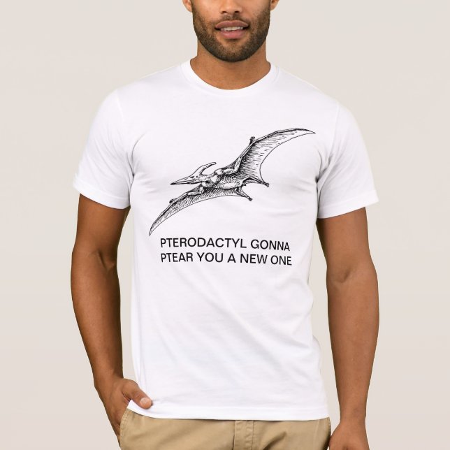 Rolig Dinosaurt-skjorta Tee (Framsida)